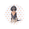 Sitting Bluetick Coonhound Button Pin