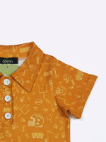 Football Field Goal Collar Shirt