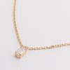 18K Gold Dipped Necklace with Natural Stone Prong Pendant