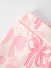 Pink Bows Bell Bottom Pants Set