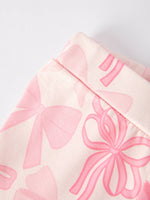 Pink Bows Bell Bottom Pants Set