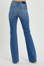 Plus Size Raw Cut Hem Boot Cut Jeans