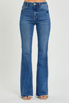 Plus Size Raw Cut Hem Boot Cut Jeans