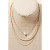 Pearl Charm Layered Chains Necklace
