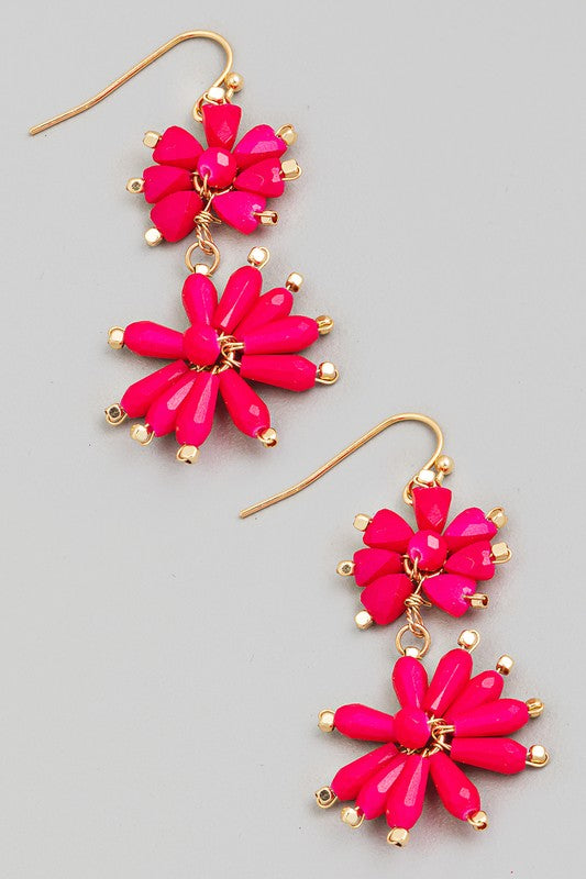 Beaded Flower Earrings