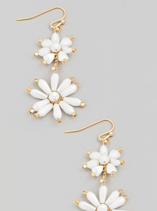 Beaded Flower Earrings