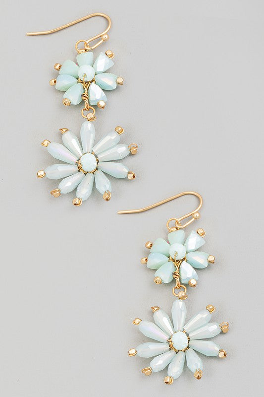 Beaded Flower Earrings