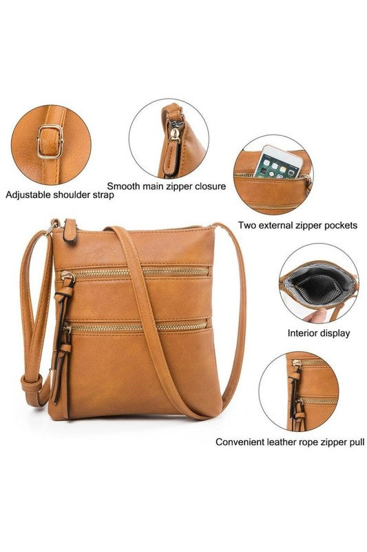 Vegan Leather Crossbody Bag