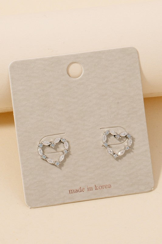 Studded Heart Studs