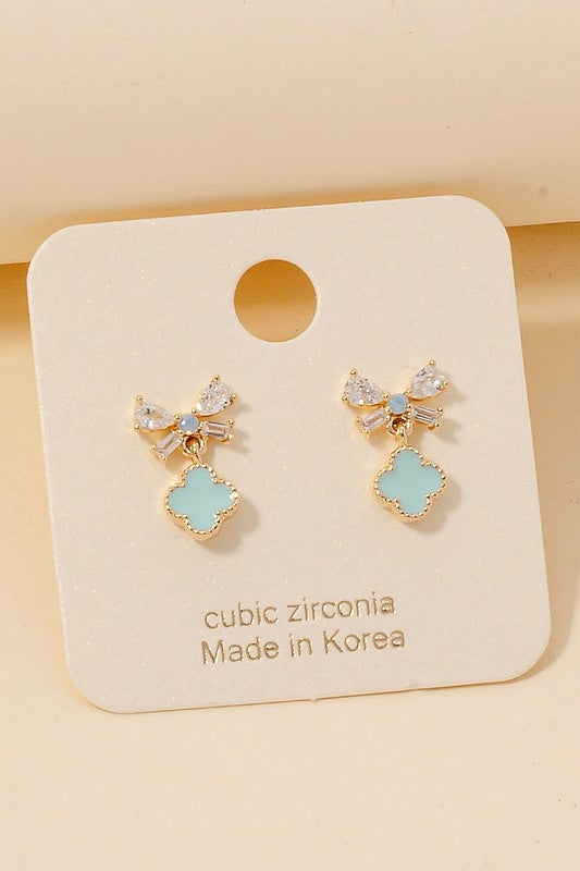 Bow & Clover Earrings