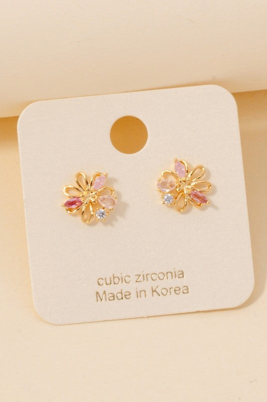 Wire Flower Studs