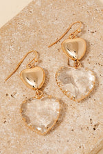 Crystal & Heart Earrings