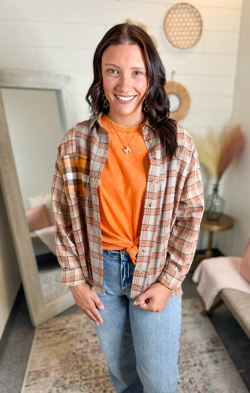 Sunset Flannel Top