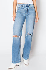 TUMMY CONTROL HIGH RISE RELAXED STRAIGHT LEG JEANS