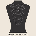 Cross And Pearl Dangle Pave Chain Charms Necklace