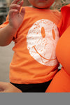 Kids Orange Happy Face Tee