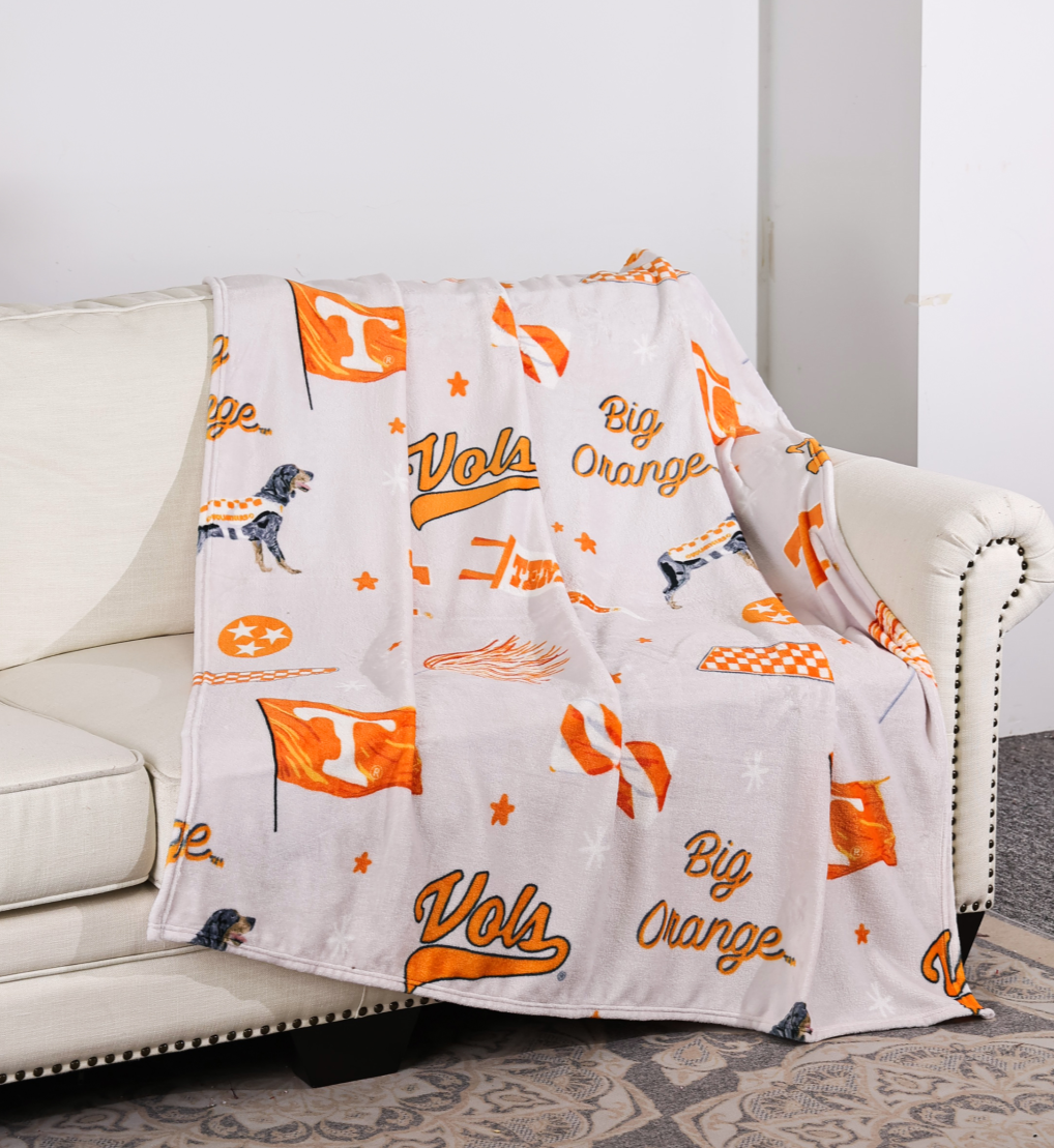 Tennessee Flannel Fleece Blanket Collegiate