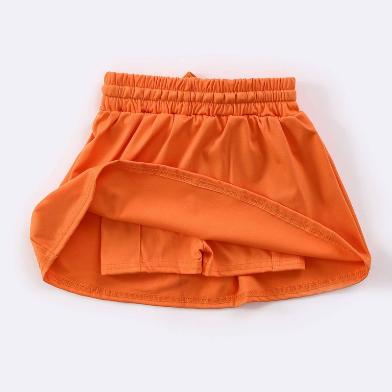Orange Athletic Girls Skort