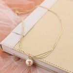 Tennessee Gold & Pearl Logo Necklace