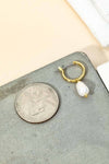 Mini Pearl Drop Huggie Earrings