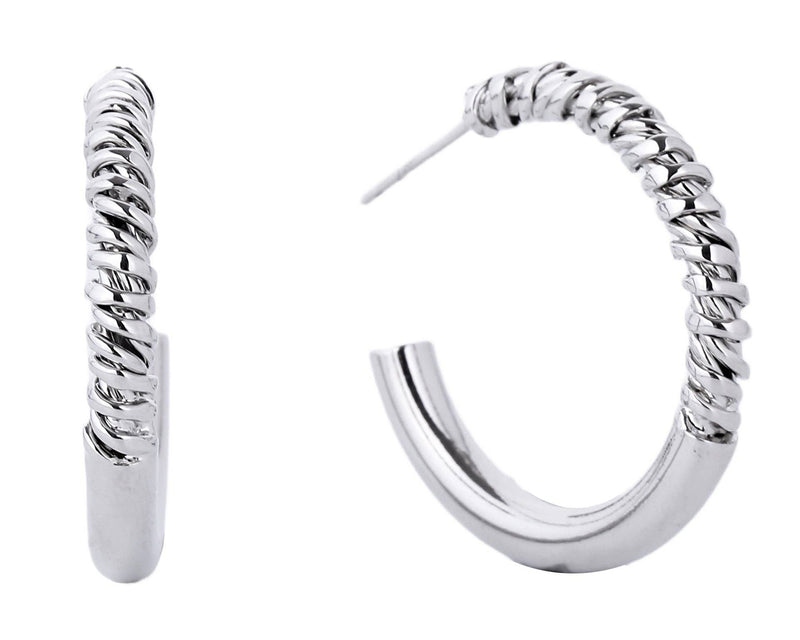 Half Twist Post Hoop Earrings