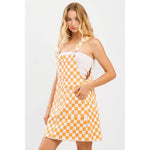 Game Day Checkered Overall Dress