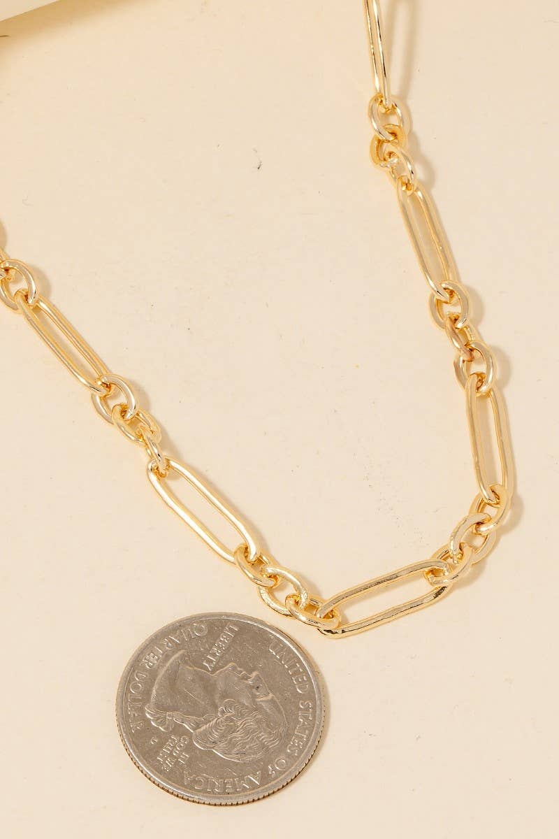 Long Oval Chain Link Necklace