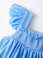 Blue Butterfly Girls Dress Set