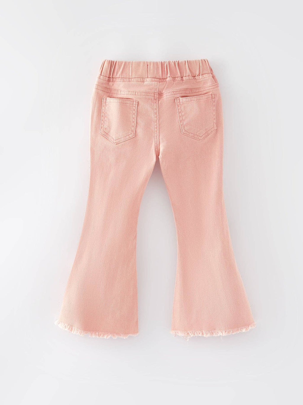 Girls Bow Flared Denim Pants