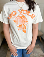 Tennessee Vols Football Run Off White Thrifted Tee