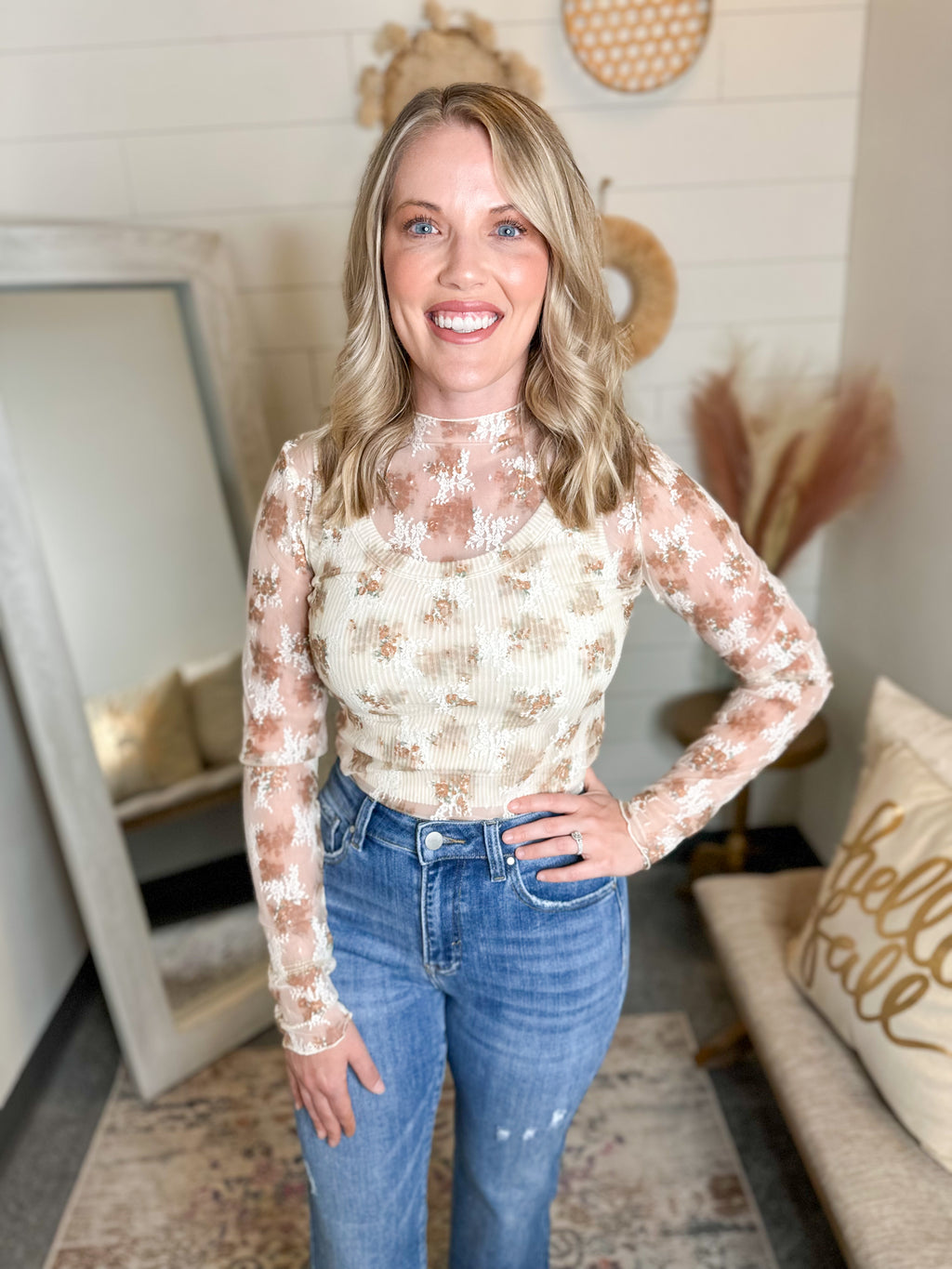 Floral Sheer Top