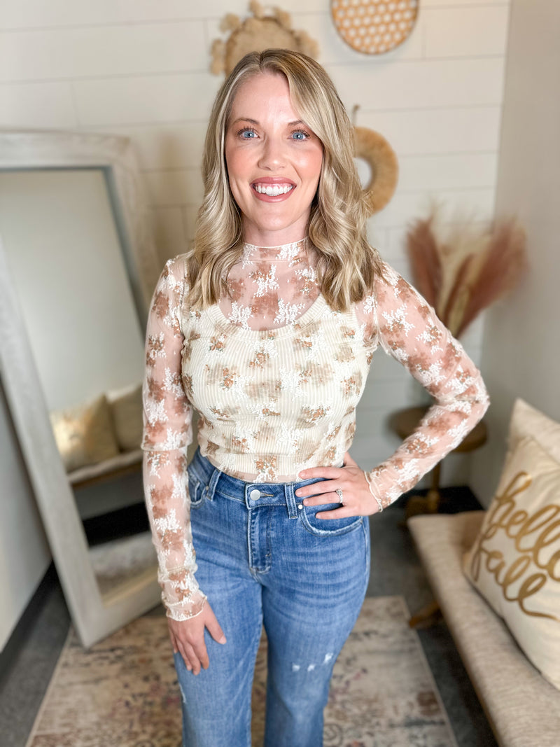 Floral Sheer Top