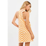 Game Day Checkered Overall Dress