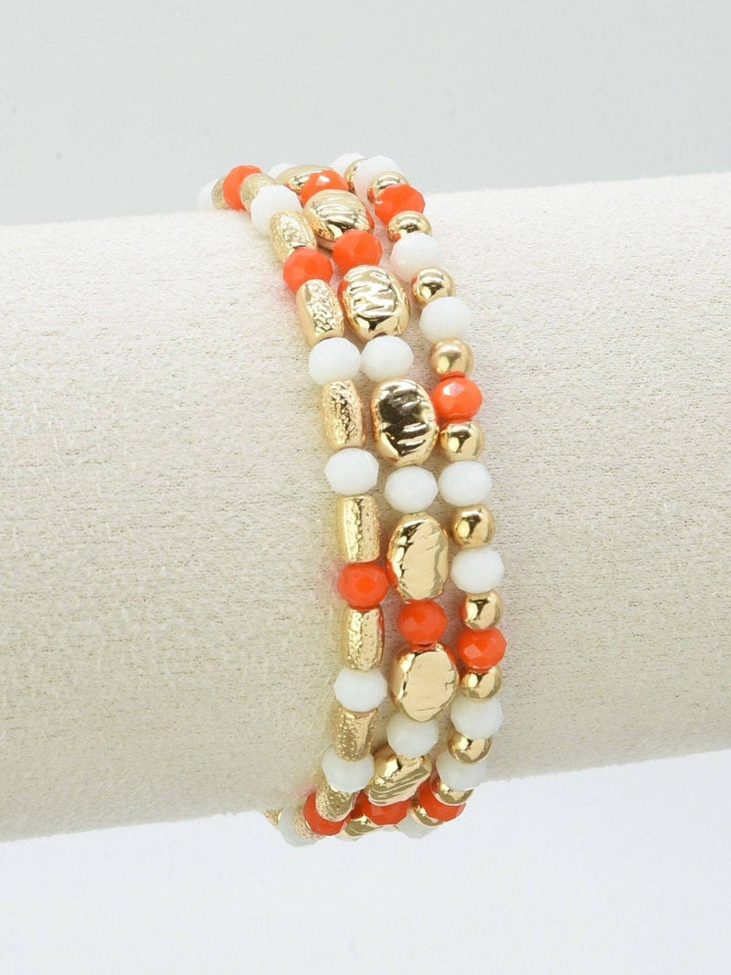Glass Bead Stretch Bracelet Set