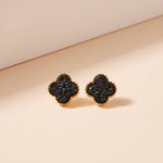 Flower Druzy Stone Stud Earrings