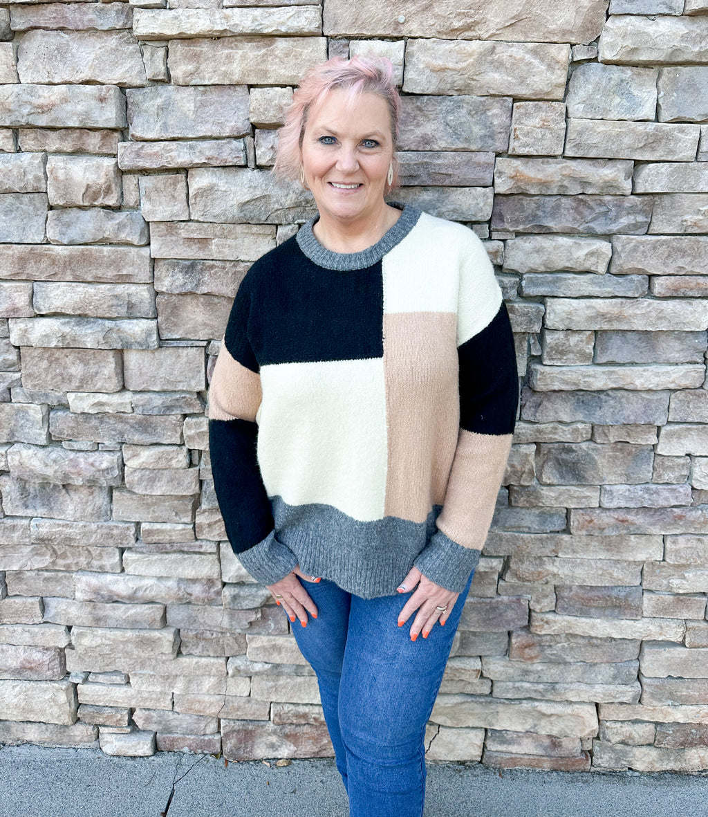 Colorblock Sweater Top