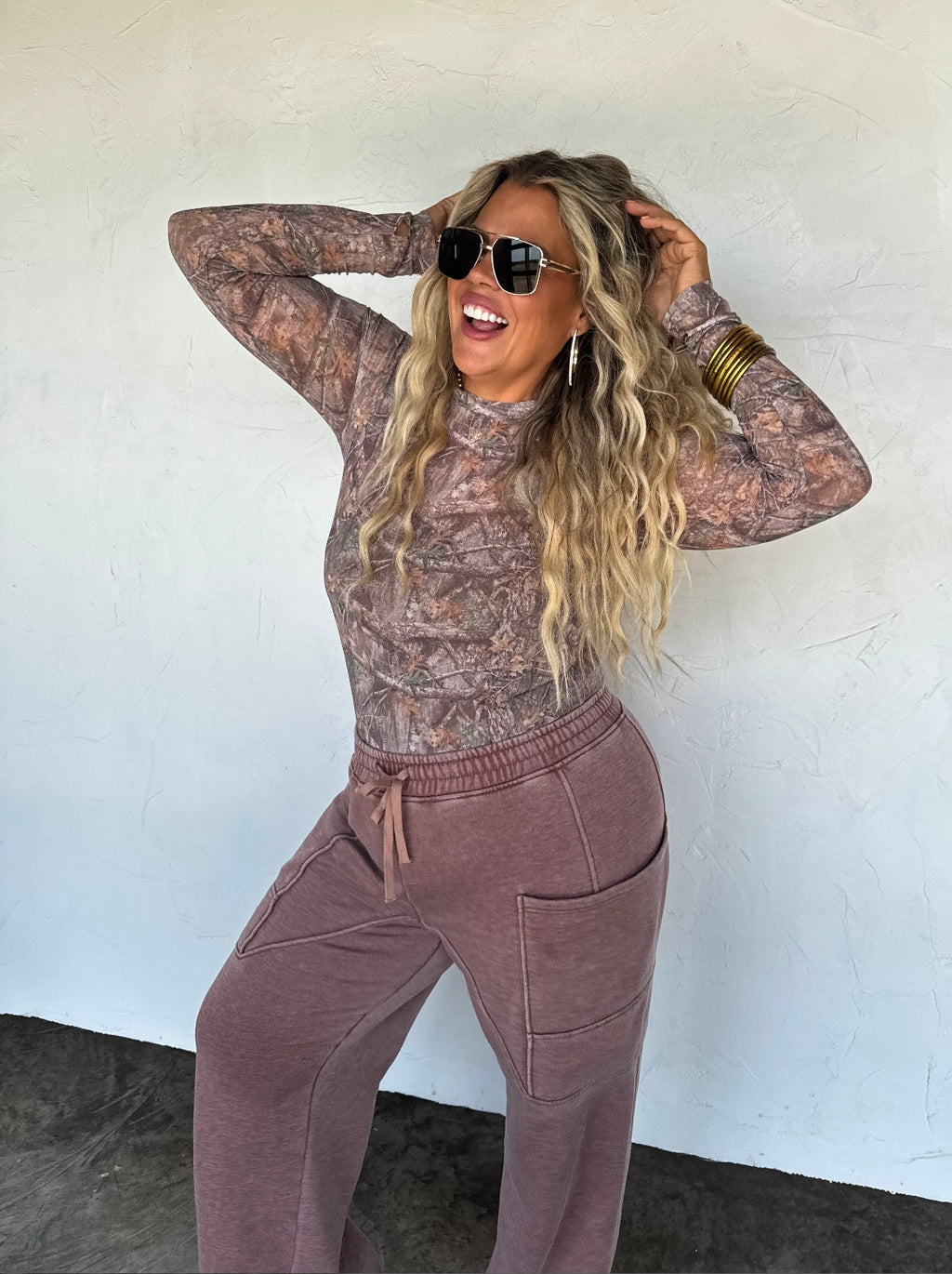 Camo Mesh Top