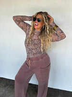Camo Mesh Top