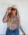 Camo Mesh Top