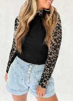 Floral Lace Patchwork Top