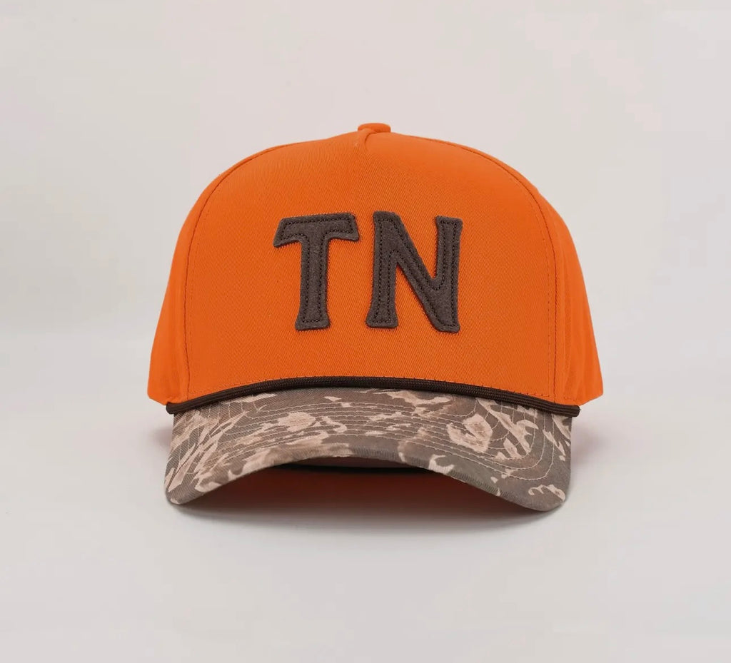 "TN Hat" in Holler Orange & Timber Camo