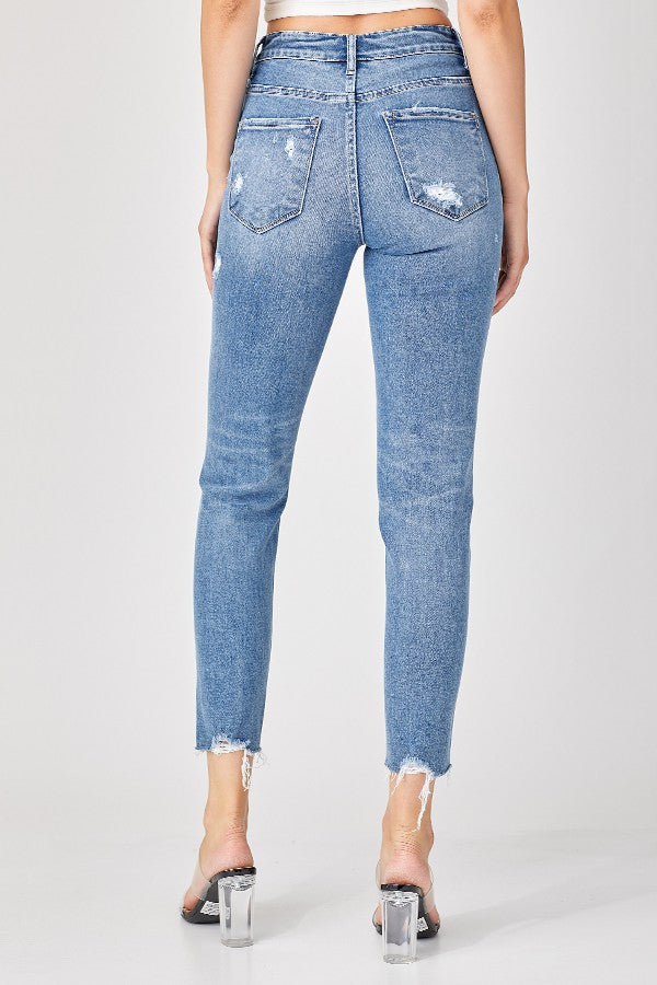 Mid Rise Tapered Jeans