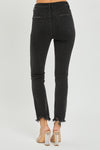 Black High Rise Slim Straight Jeans