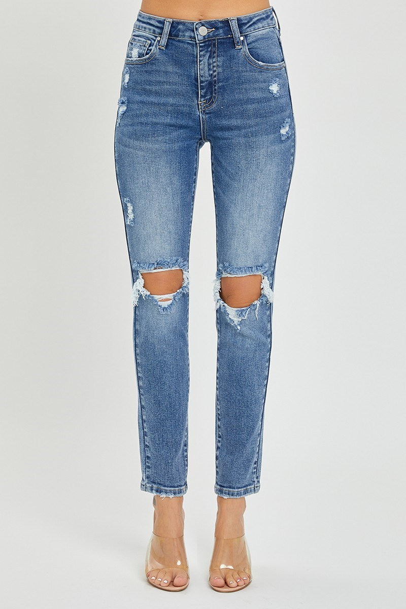 RISEN BRAND HR Distressed Skinny Jeans