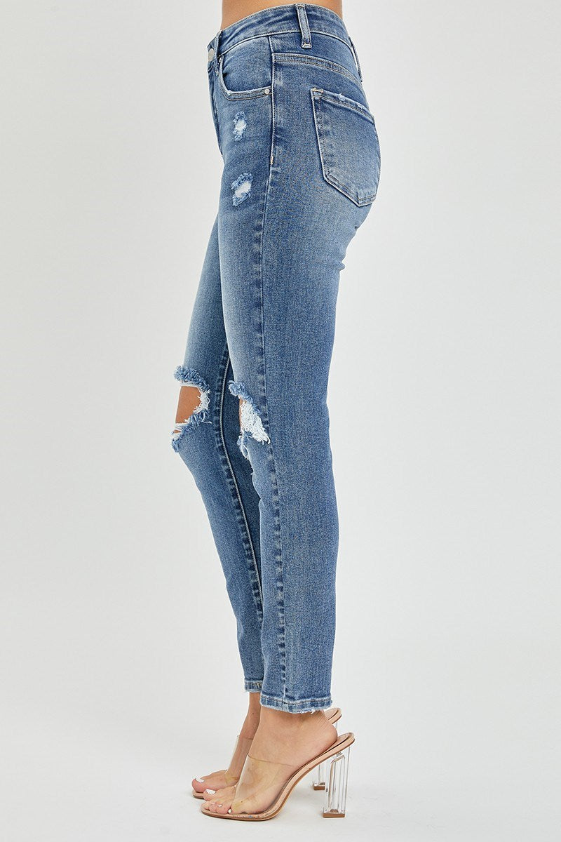 RISEN BRAND HR Distressed Skinny Jeans