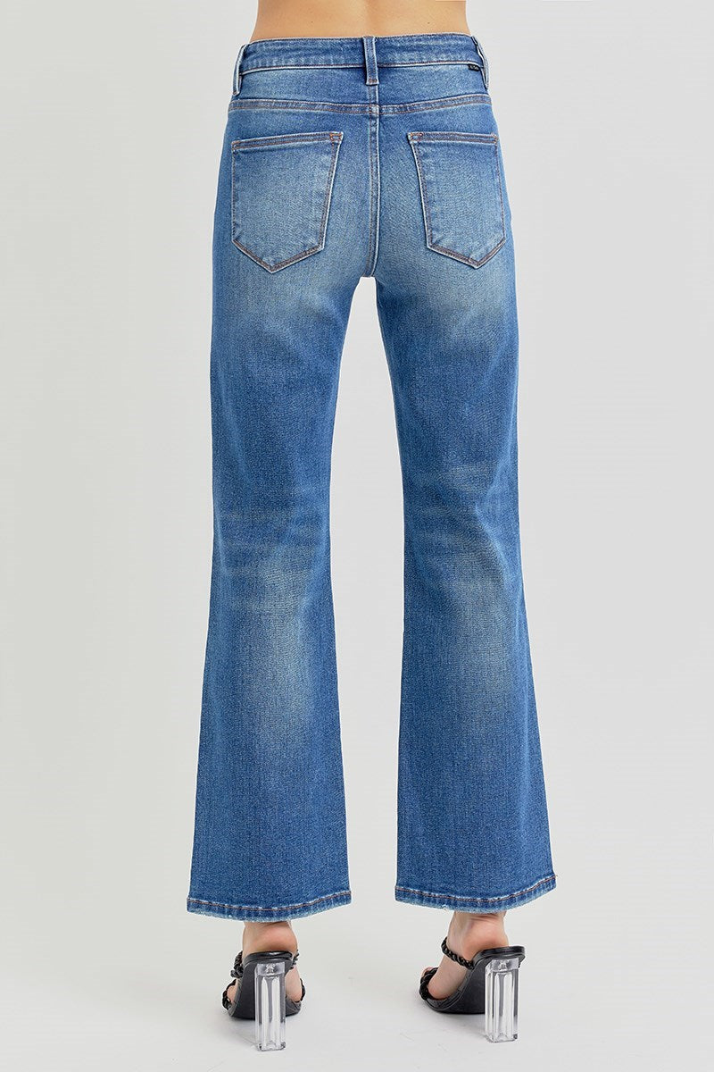 Risen Brand Ankle Straight Jeans