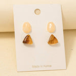 Abstract Acrylic Shapes Stud Earrings Set