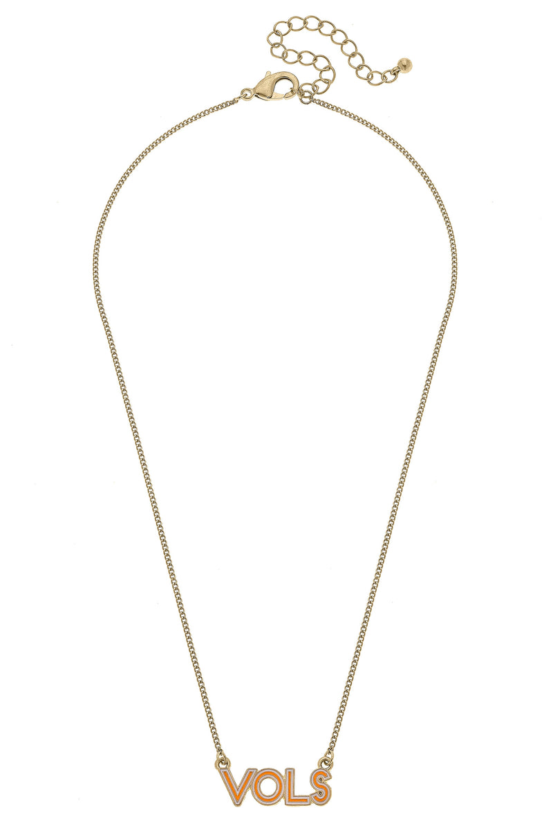 Tennessee Vols Outline Enamel Necklace