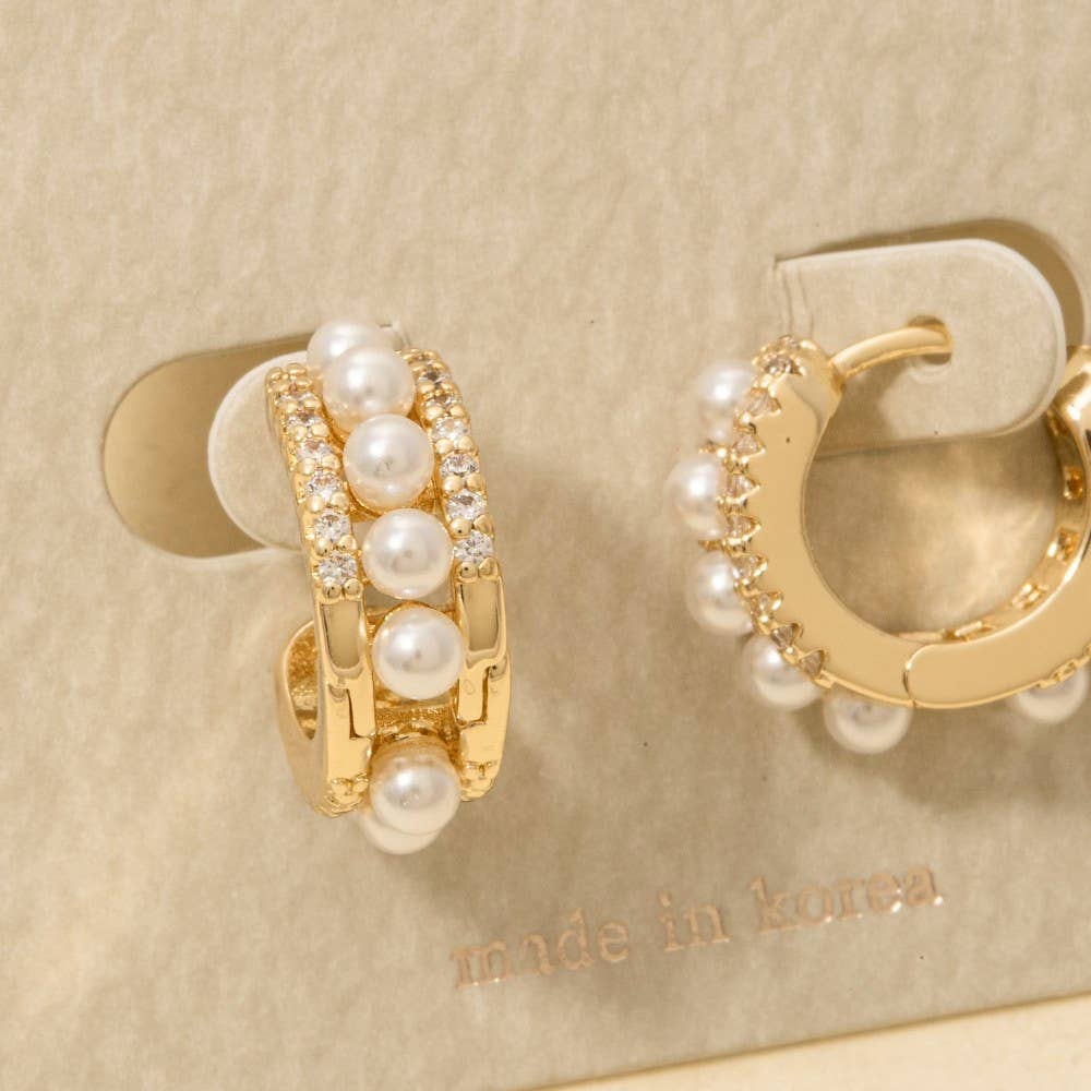 Pearl Row Hoops