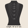 Oval Glass Beads Station Chain Necklace